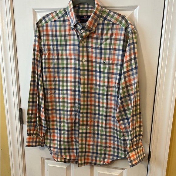 Vineyard Vines Other - Vineyard Vines Orange and Green Casual Button Down Shirt